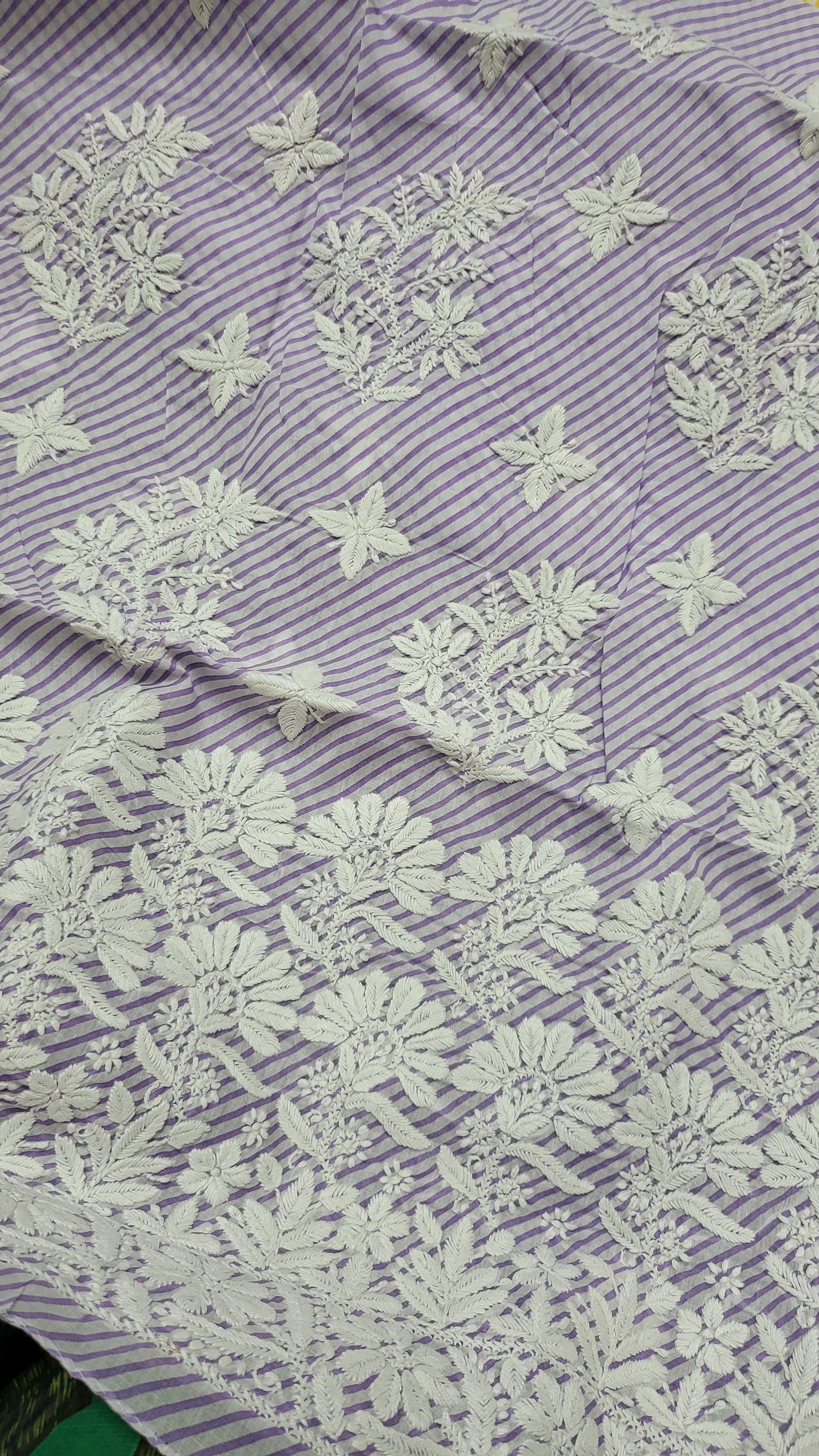 Lilac : chikankari shirt