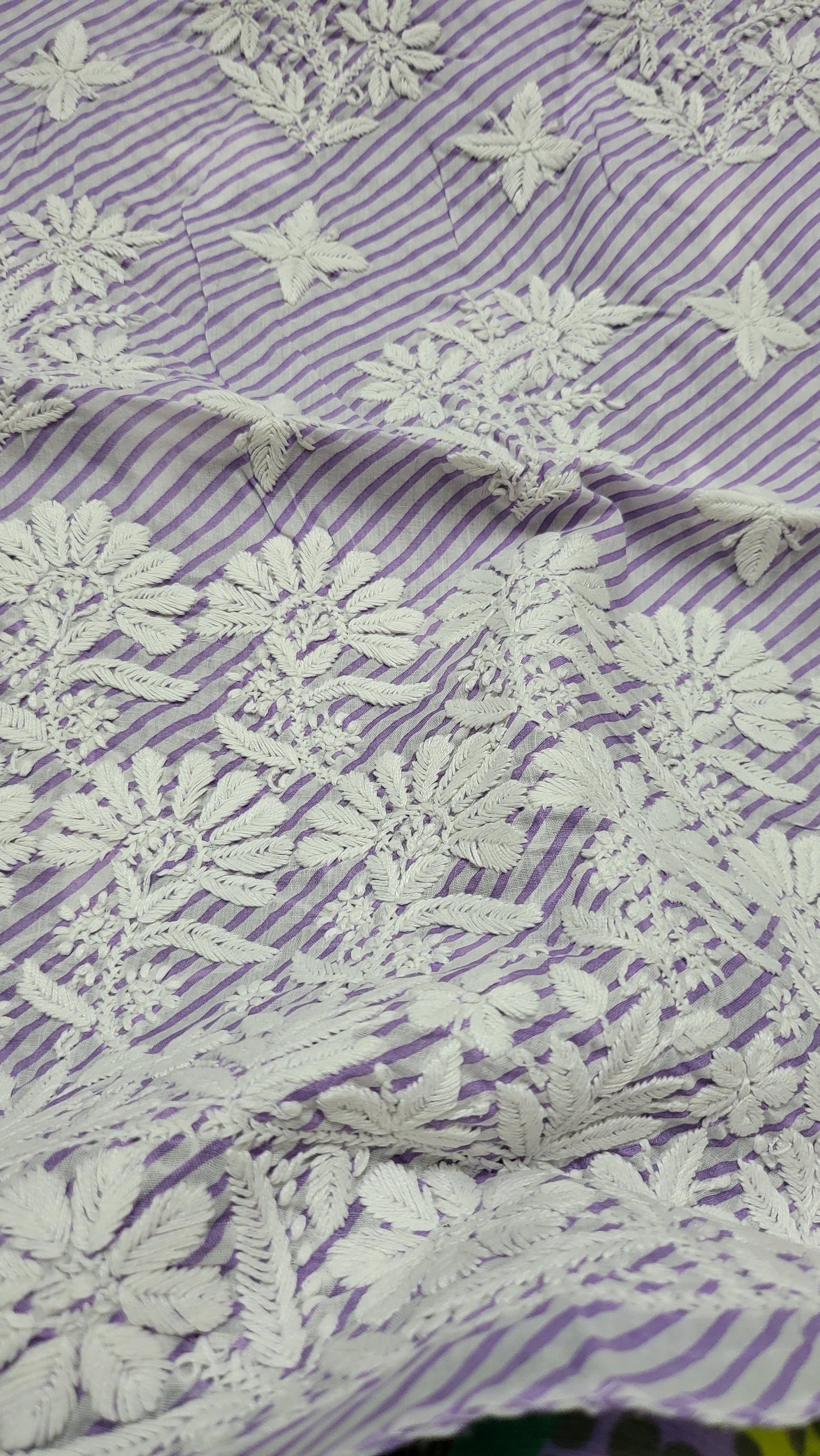 Lilac : chikankari shirt