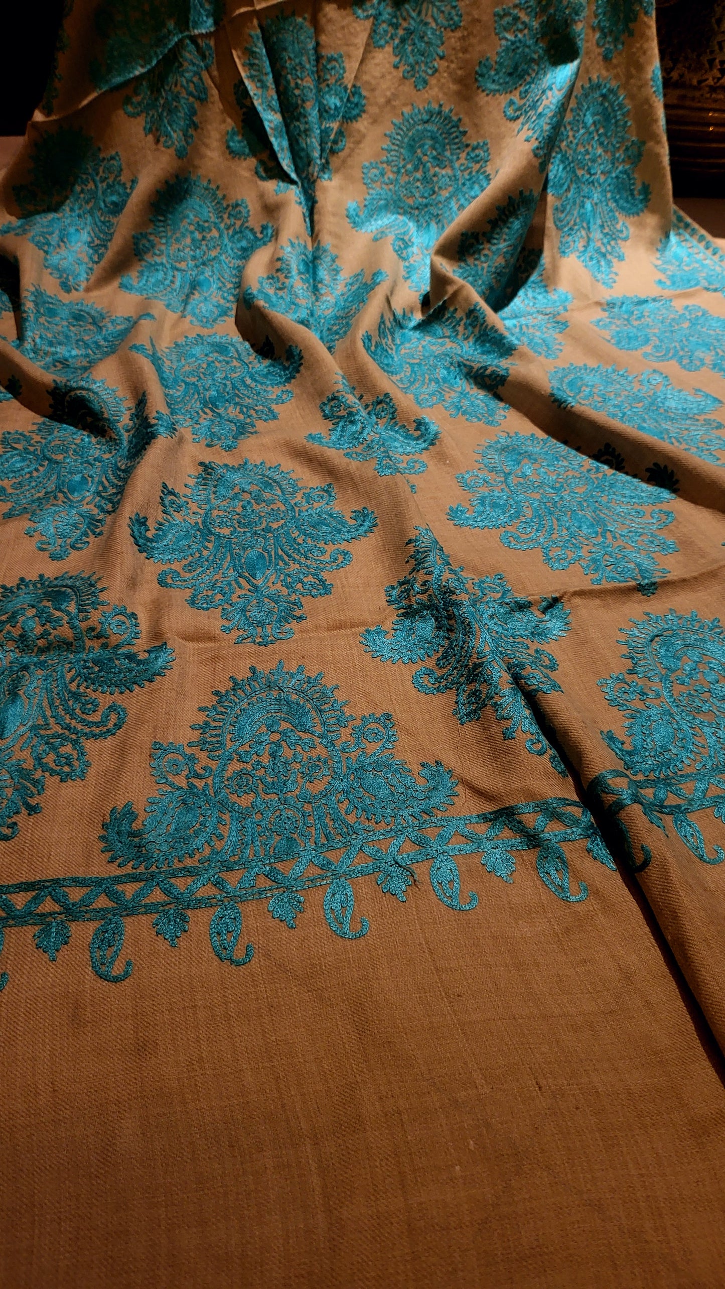 Embroidered shawl : pashmina