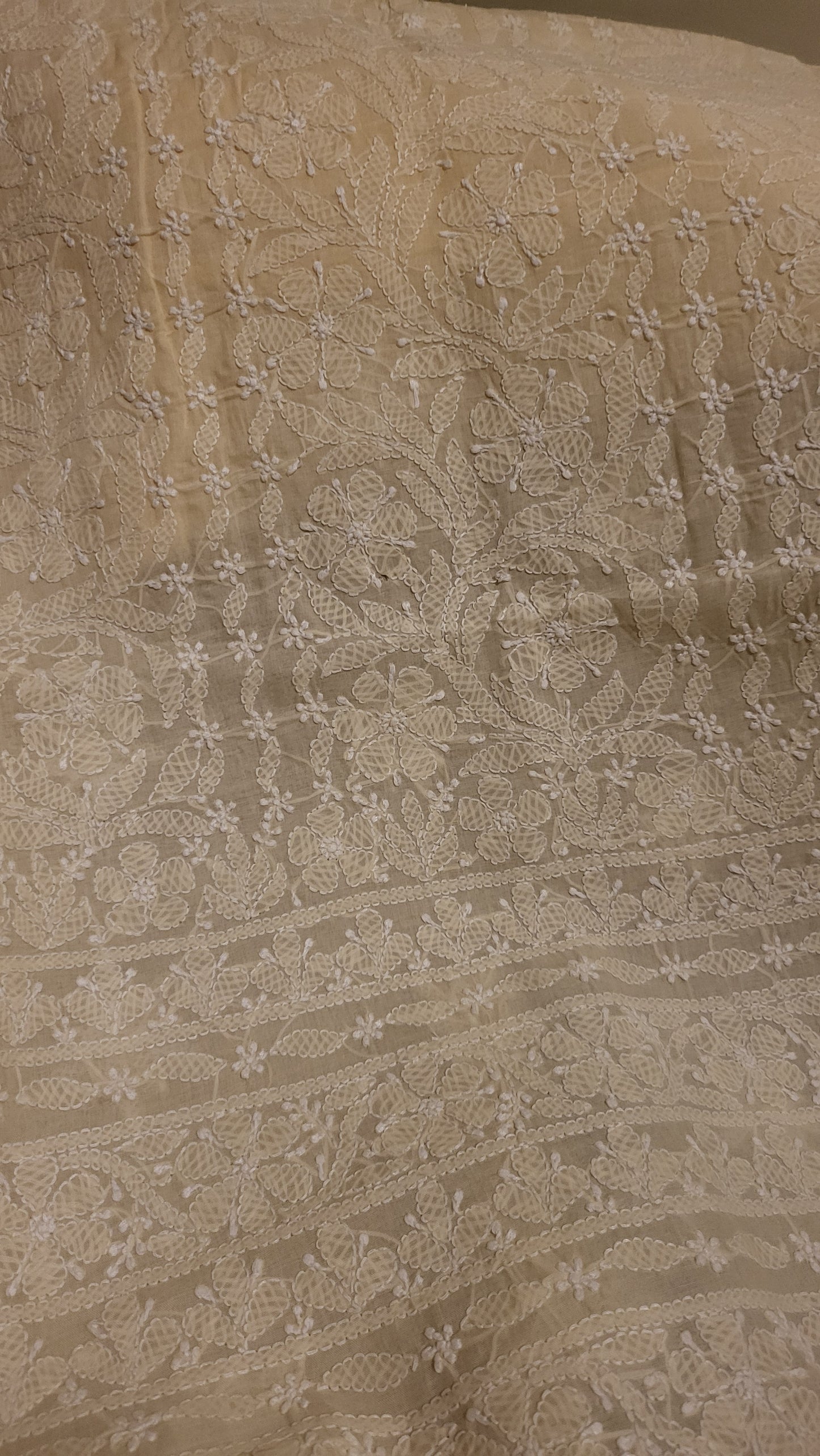 Beige : chikankari shirt