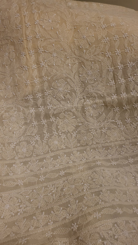 Beige : chikankari shirt