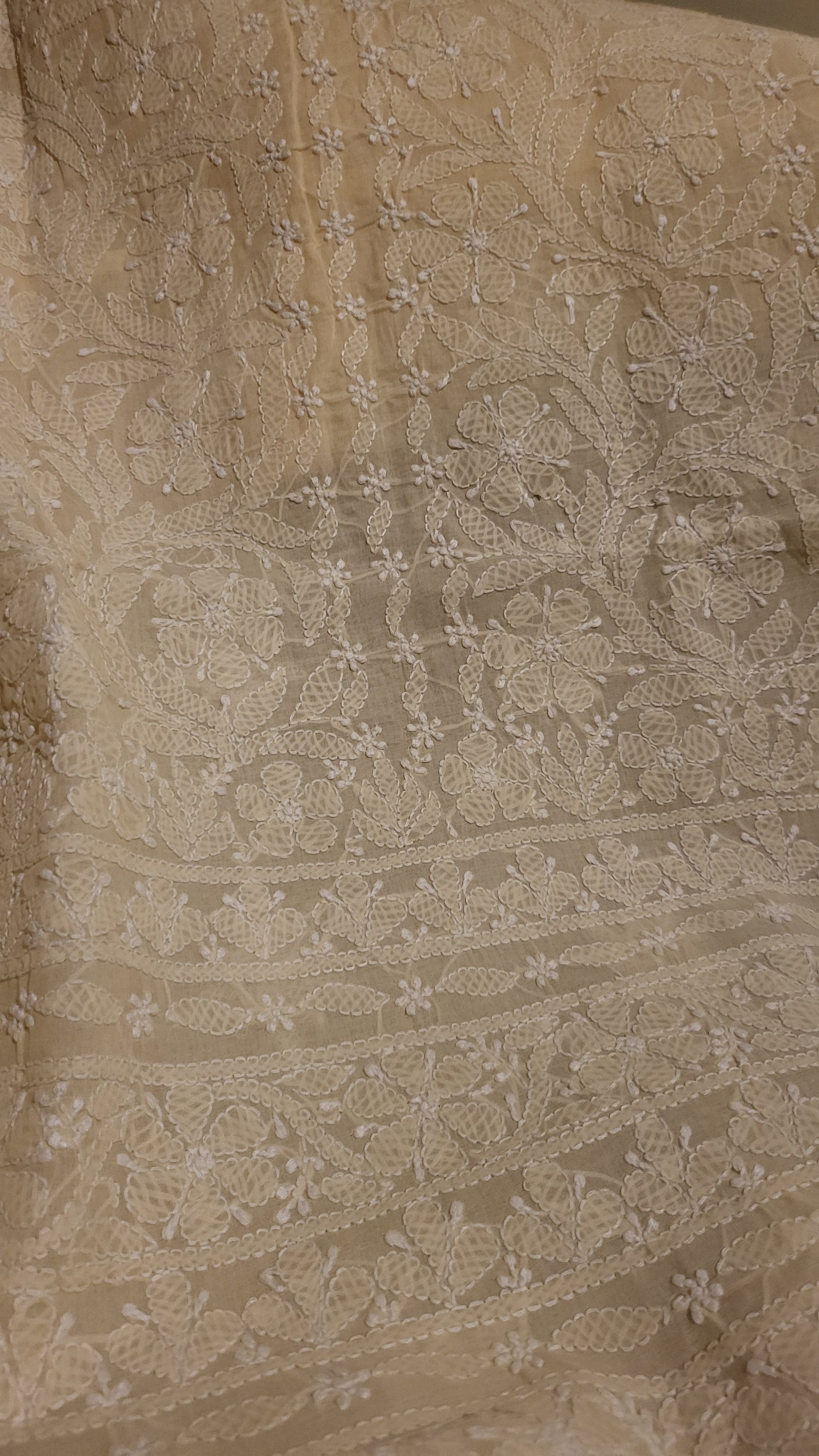 Beige : chikankari shirt