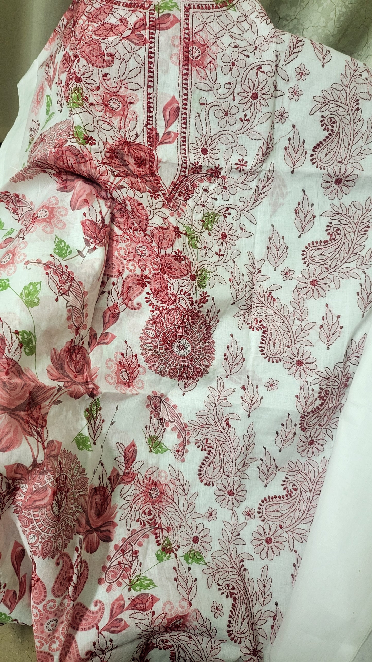 Floral chikankari : shirt