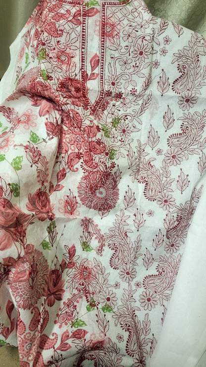 Floral chikankari : shirt
