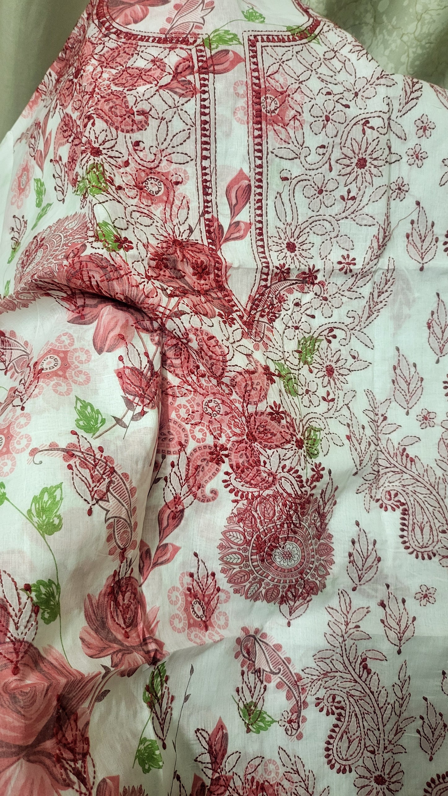 Floral chikankari : shirt
