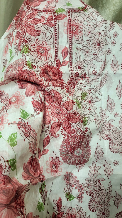 Floral chikankari : shirt