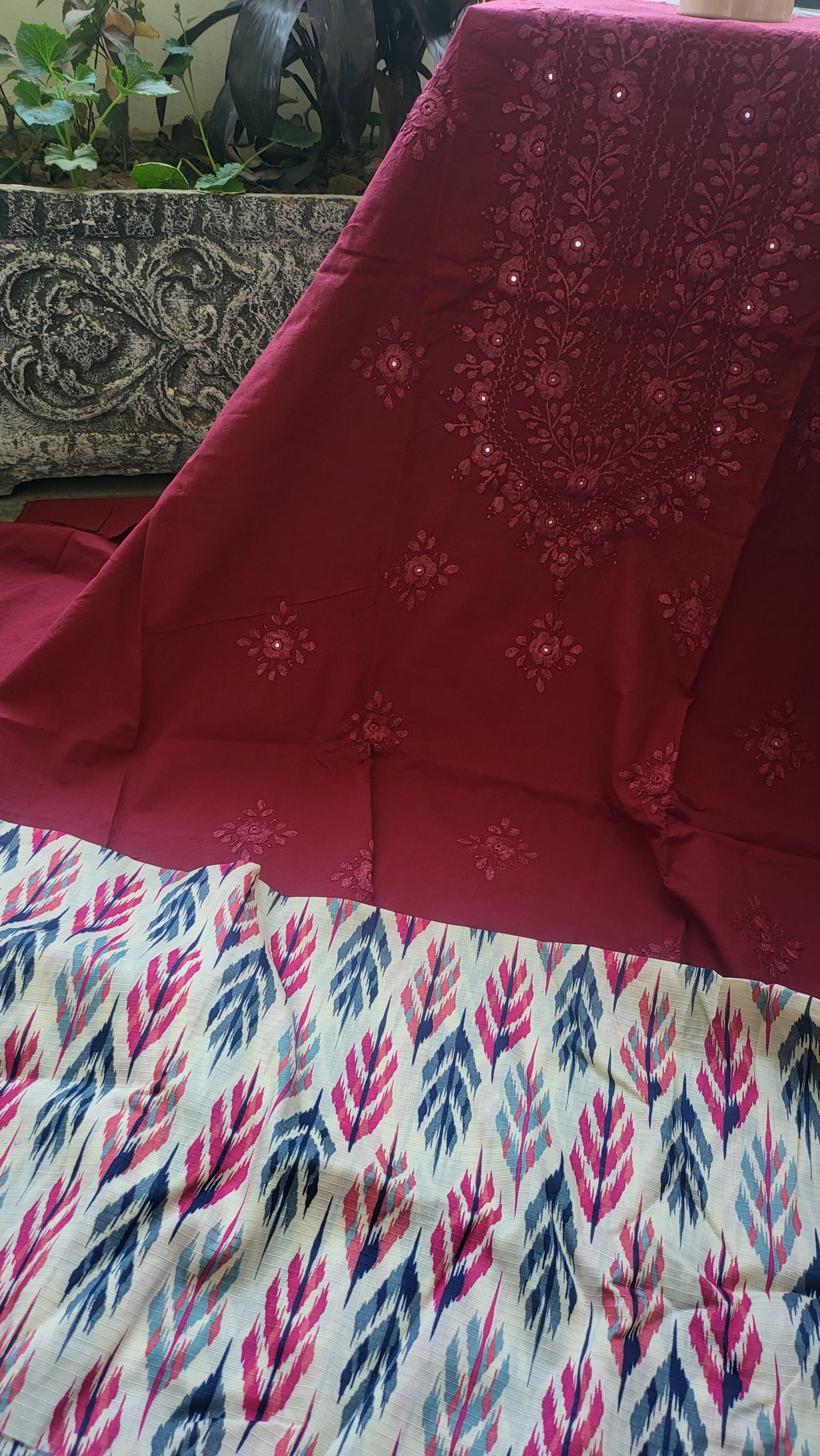 Lawn shirt : Hand Embroidered