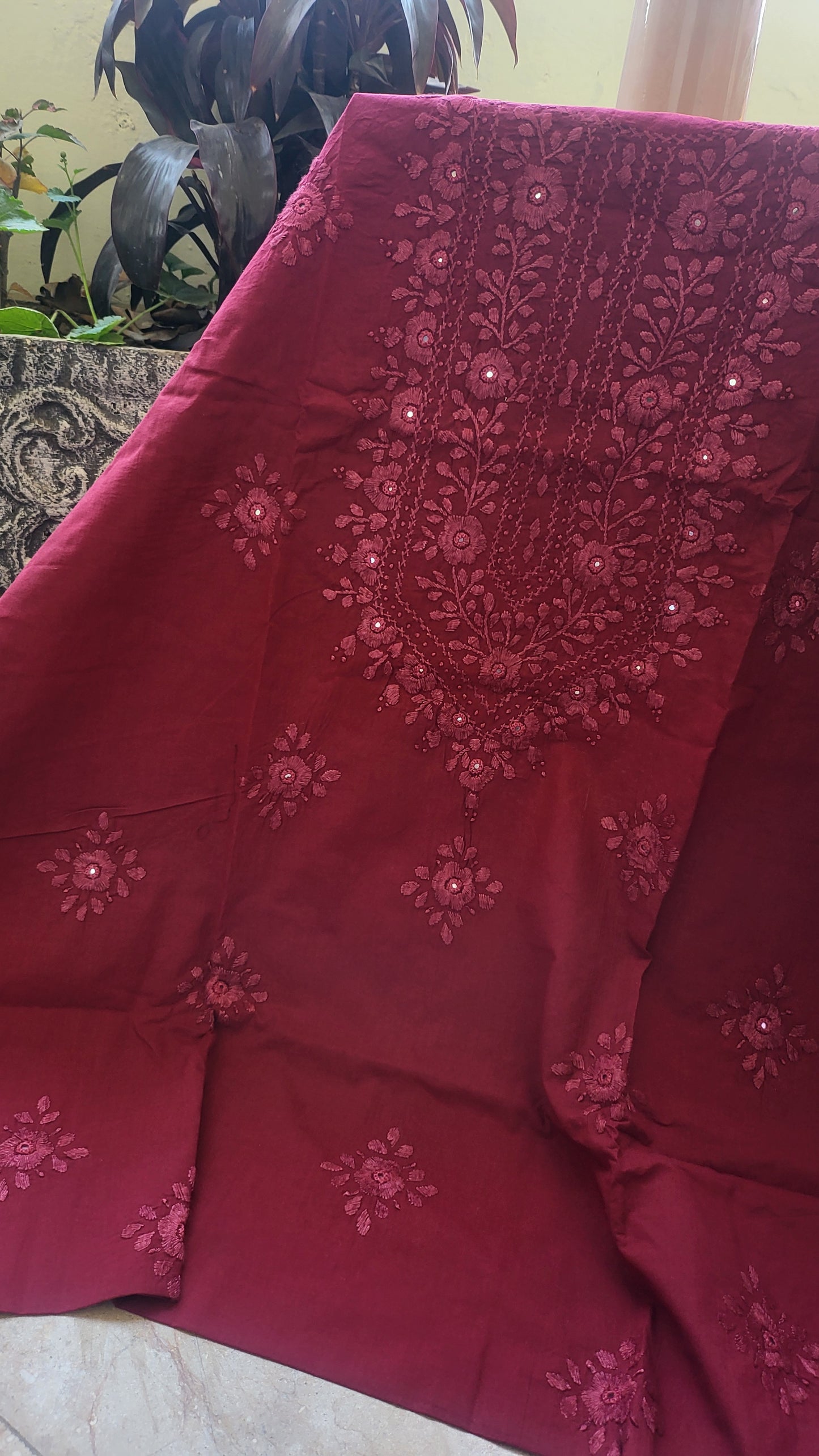 Lawn shirt : Hand Embroidered