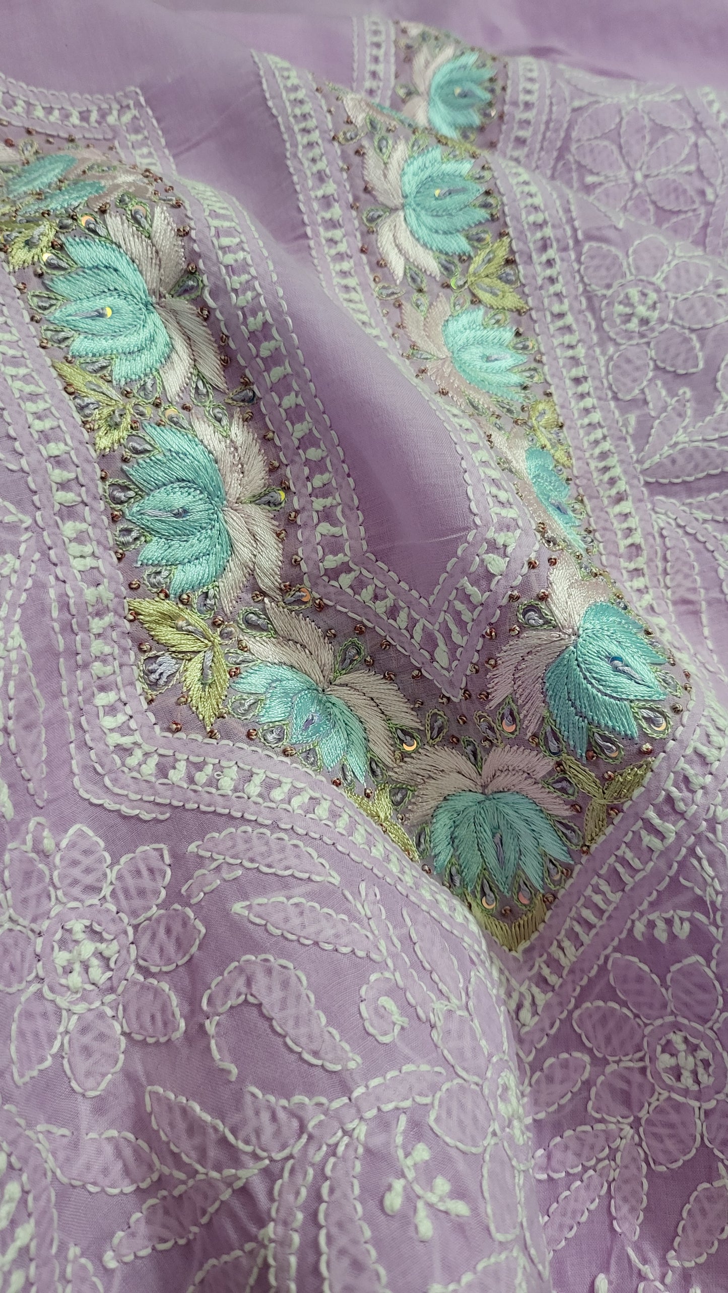 Parsi gara : chikankari shirt