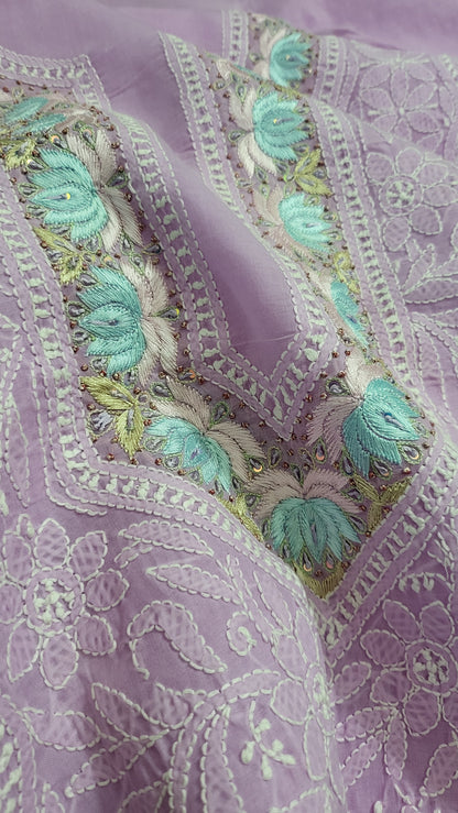 Parsi gara : chikankari shirt