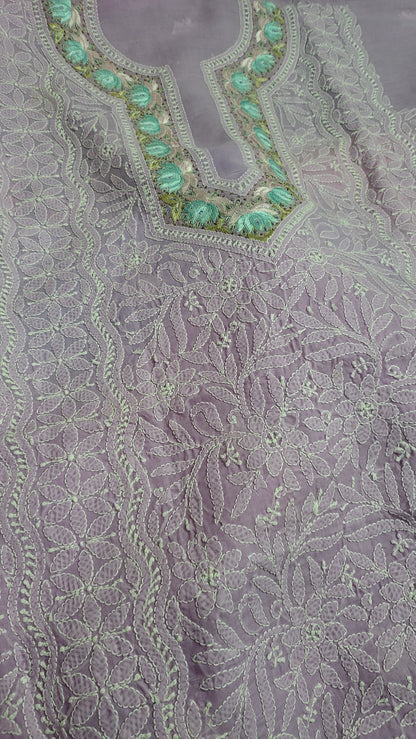 Parsi gara : chikankari shirt