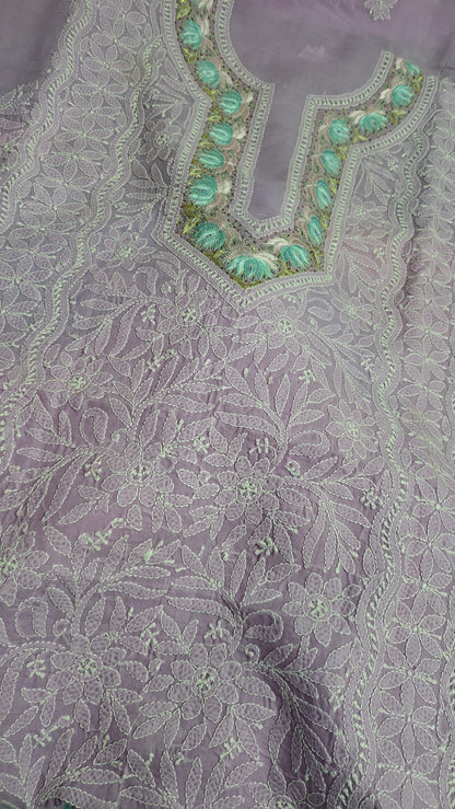 Parsi gara : chikankari shirt