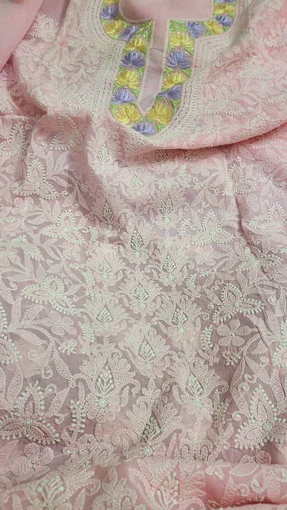 Parsi Gara : chikankari shirt