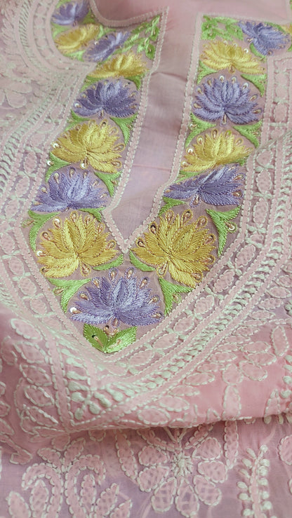 Parsi Gara : chikankari shirt