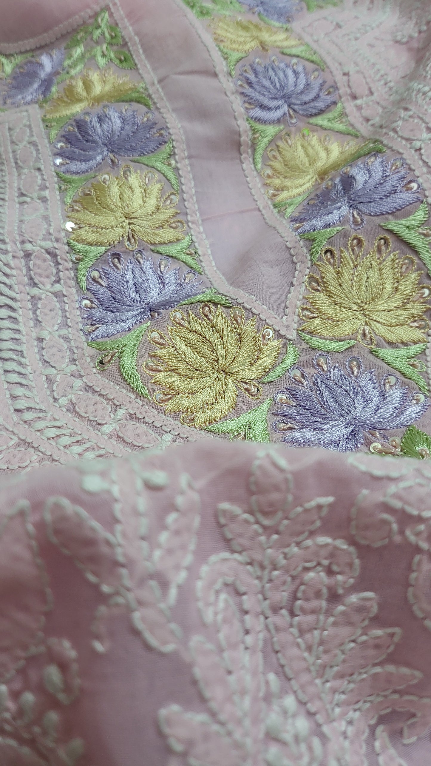 Parsi Gara : chikankari shirt