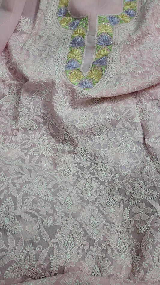 Parsi Gara : chikankari shirt