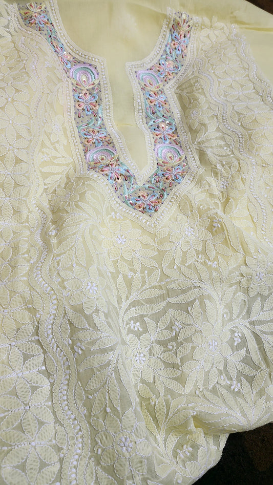 Parsi Gara : chikankari shirt