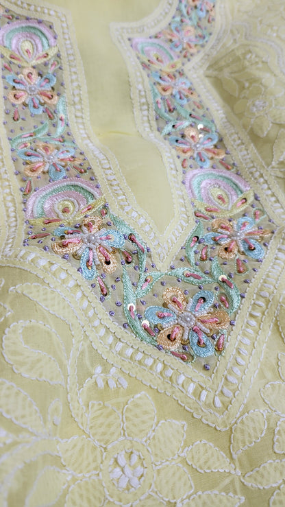 Parsi Gara : chikankari shirt