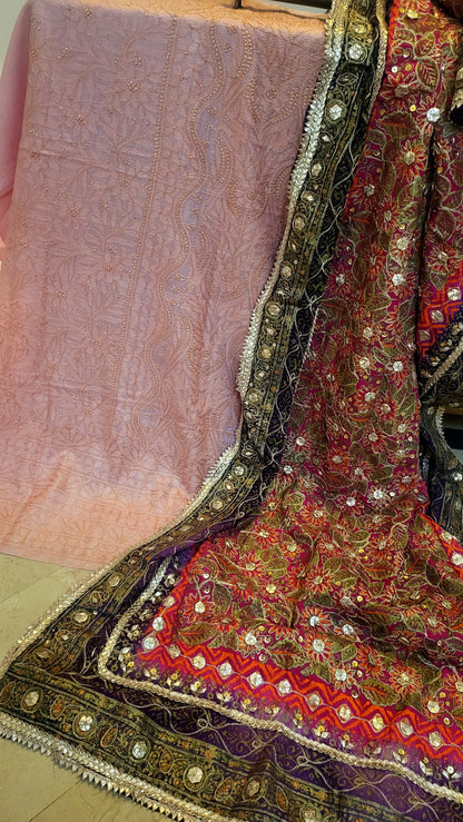 Gota work : Silk Dupata