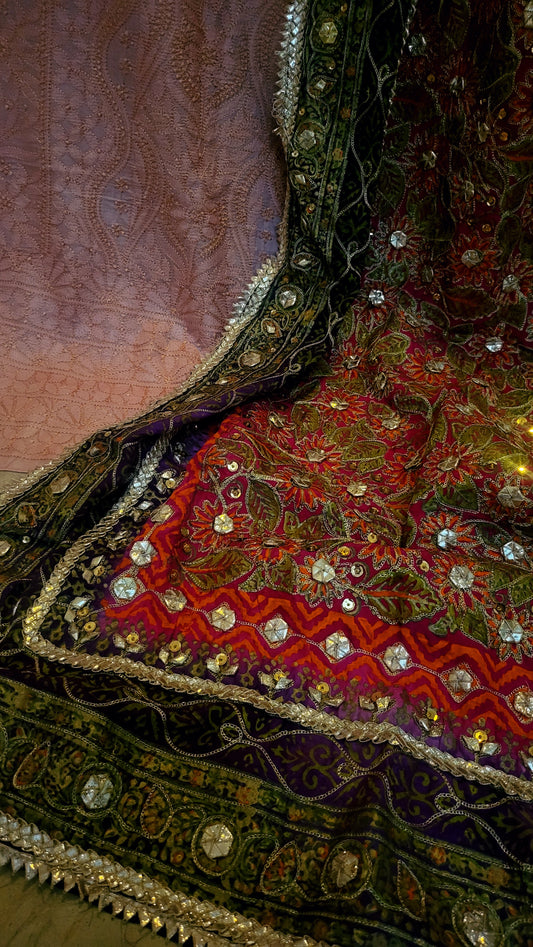 Gota work : Silk Dupata