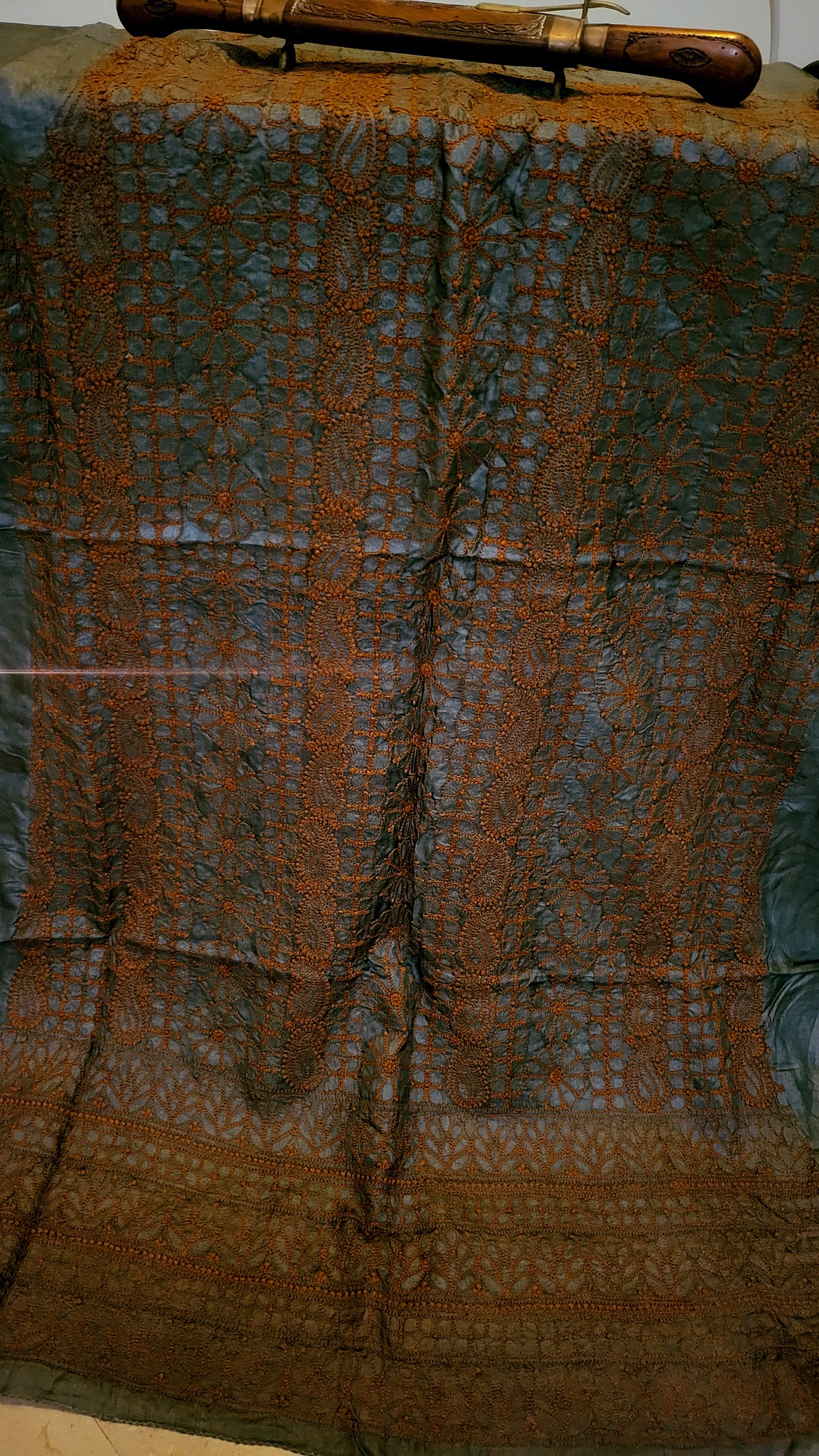 Pure tusser silk : chikankari shirt