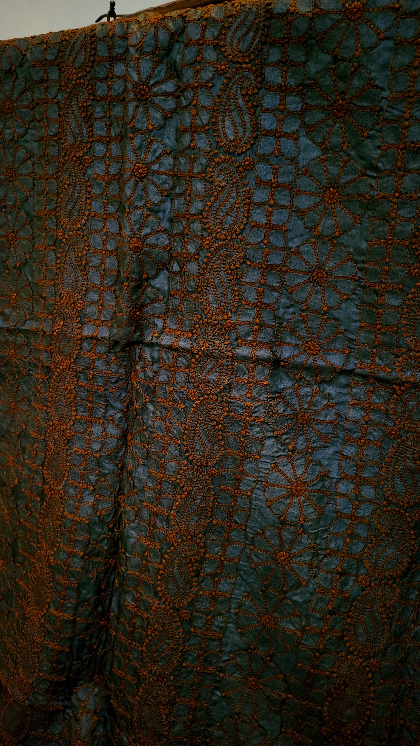 Pure tusser silk : chikankari shirt