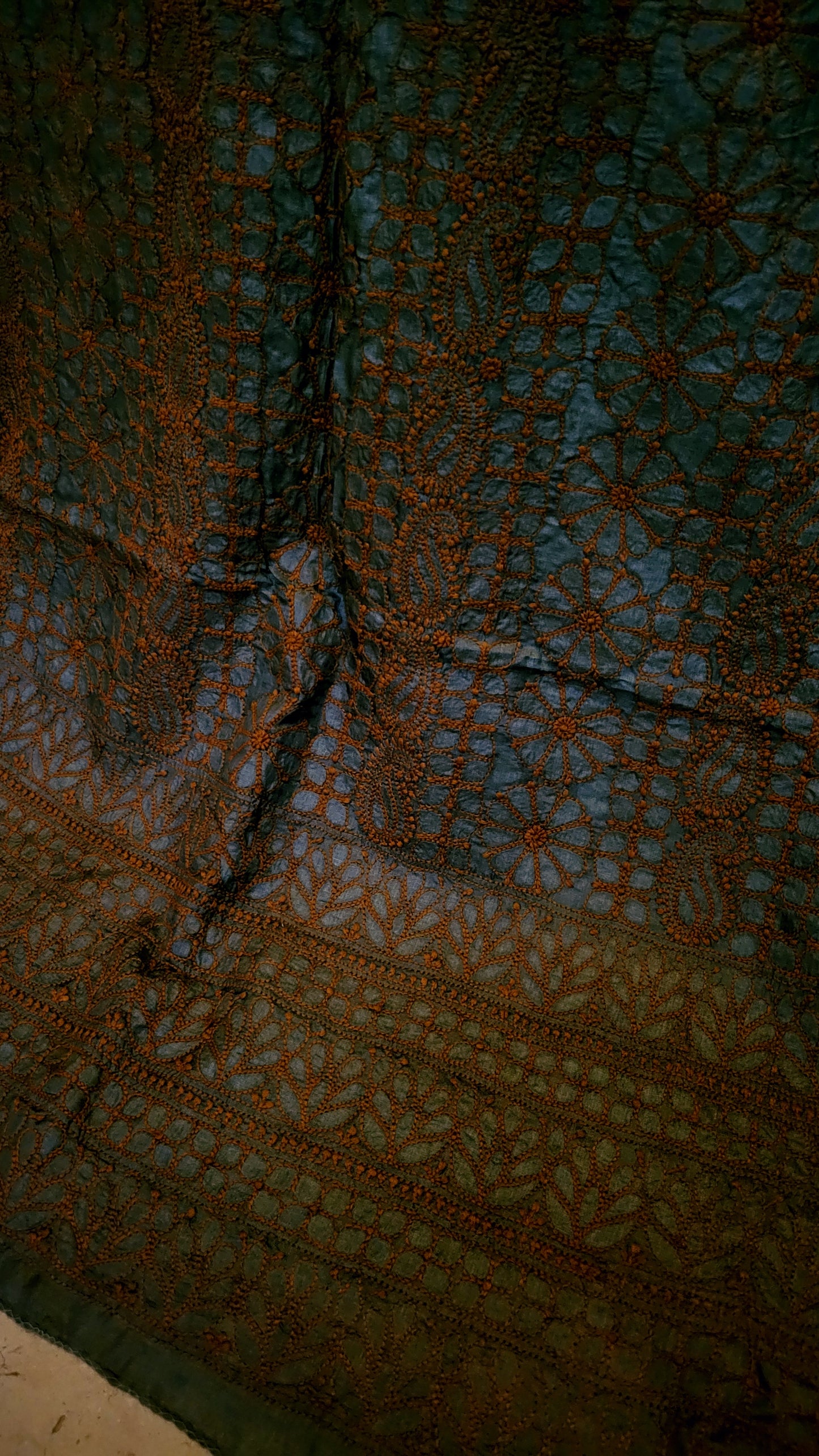 Pure tusser silk : chikankari shirt