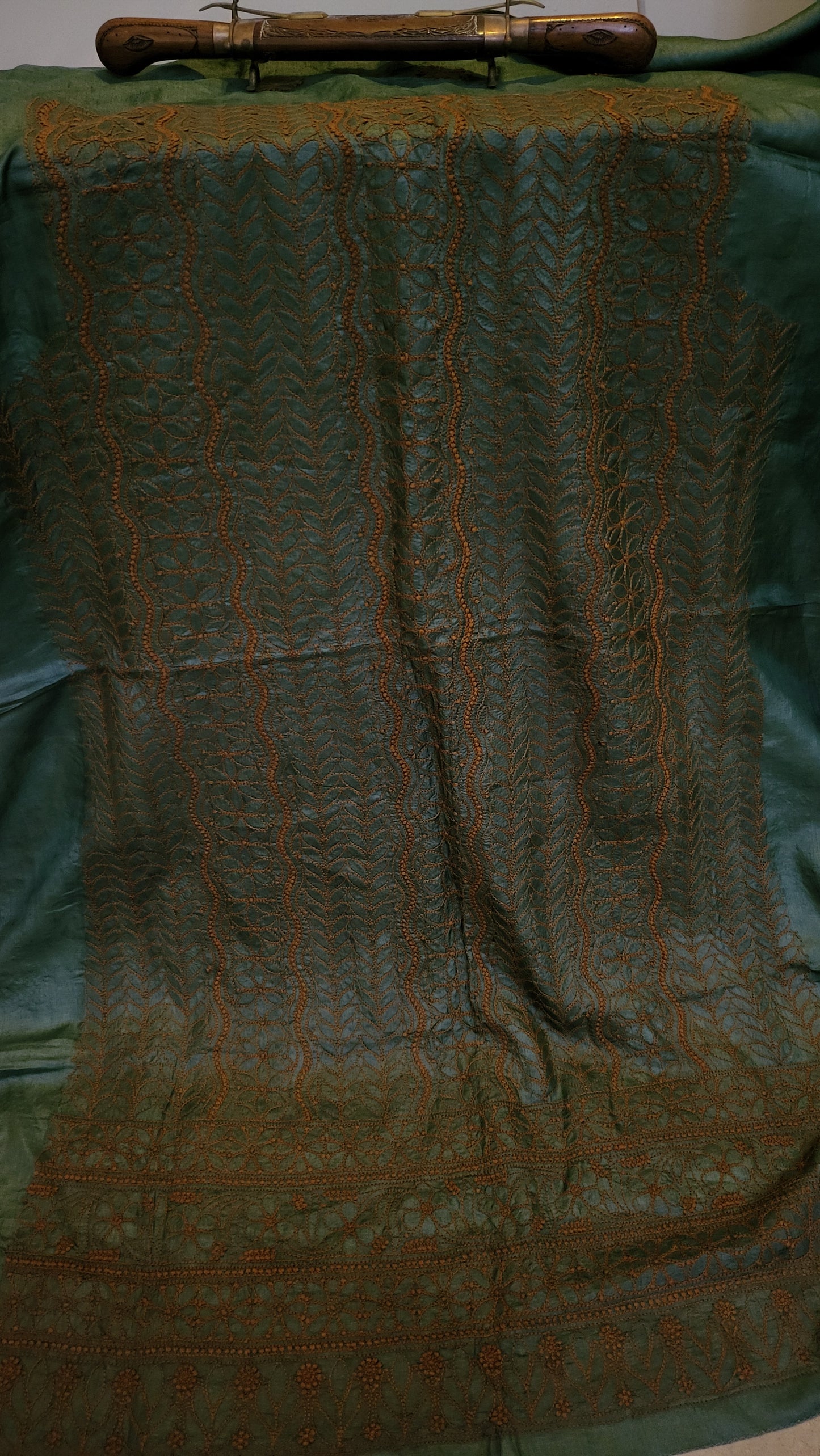 Pure tusser silk : chikankari