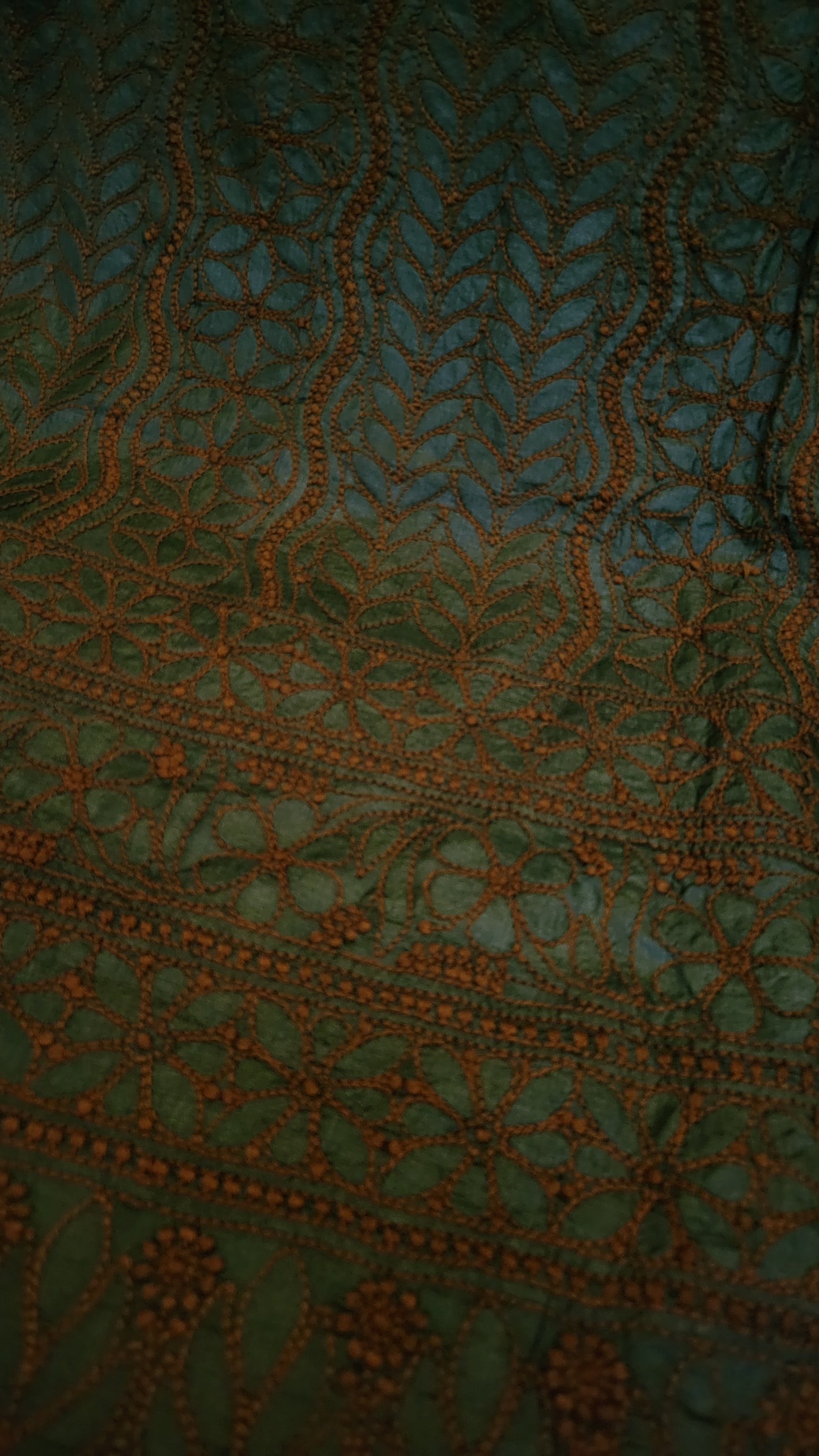 Pure tusser silk : chikankari
