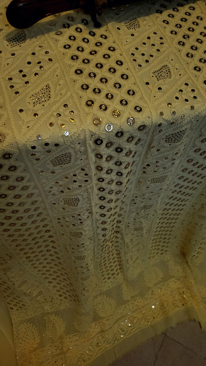 Formal chikankari : suit