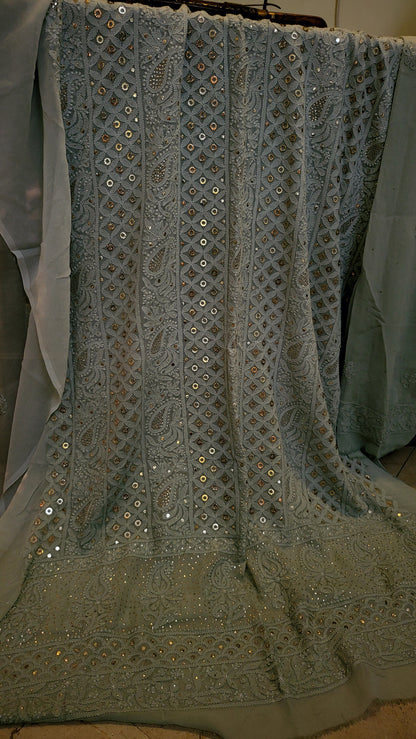 Formal chikankari : suit