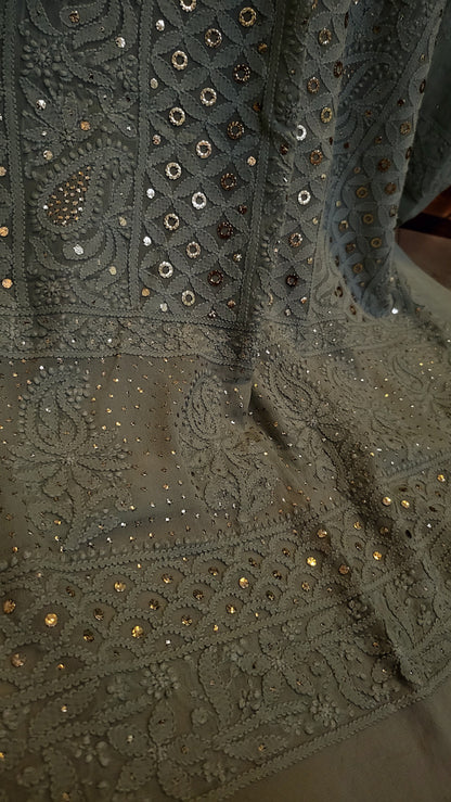 Formal chikankari : suit