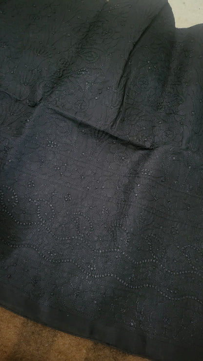 Black : chikankari shirt