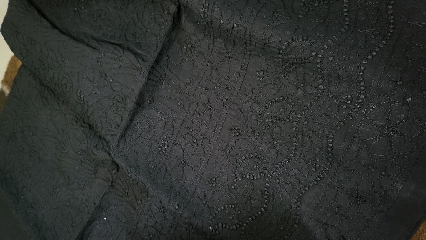 Black : chikankari shirt
