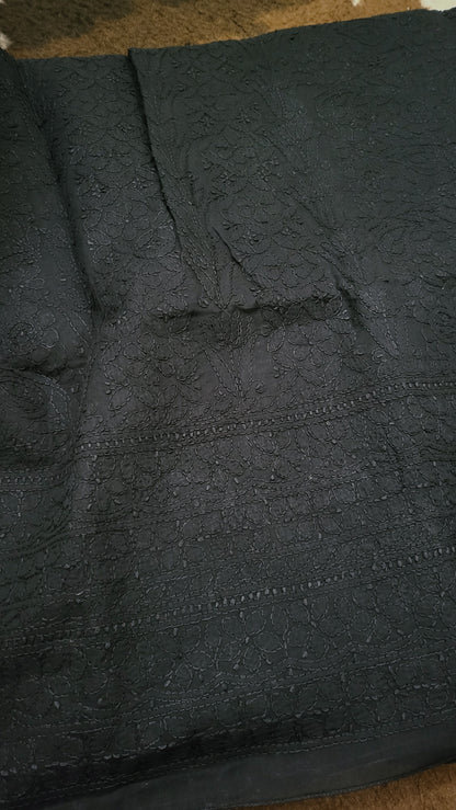 Black : chikankari shirt