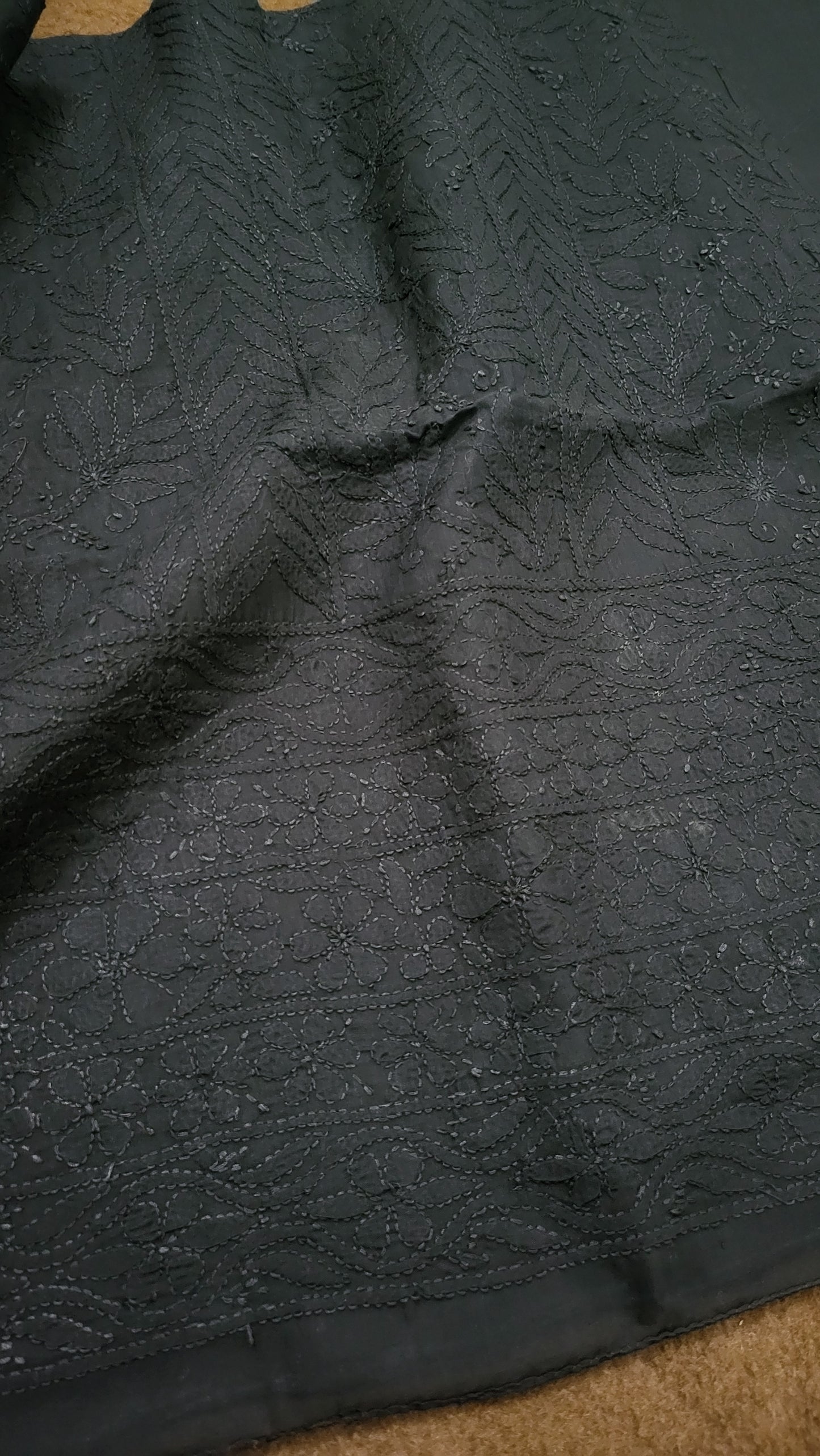 Black : chikankari shirt