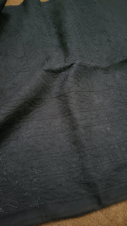 Black : chikankari shirt