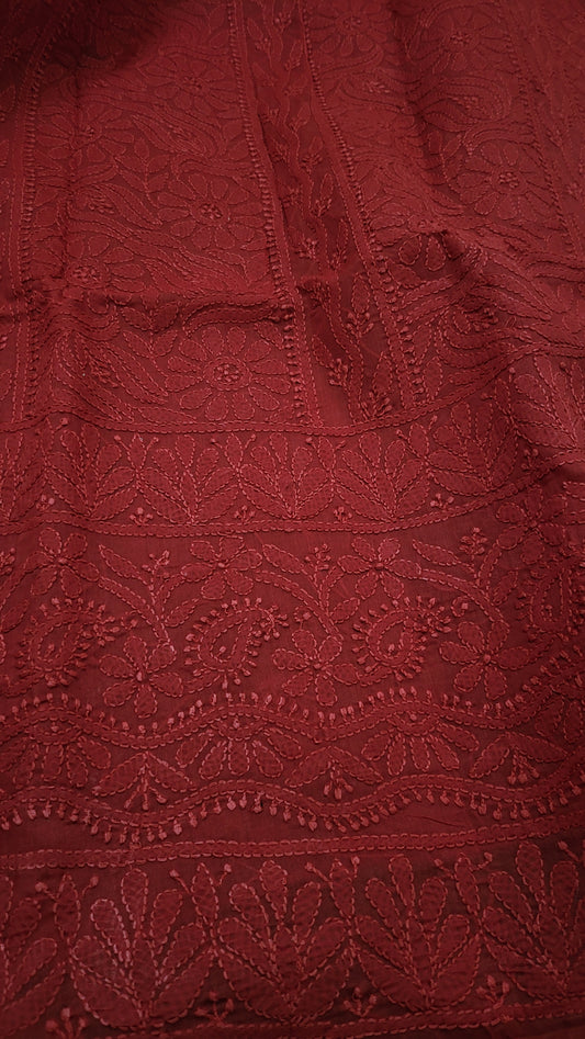 Red chikankari : shirt