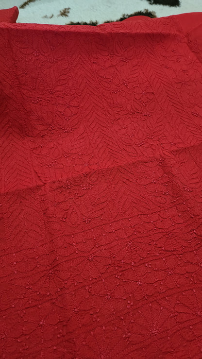 Red chikankari : shirt