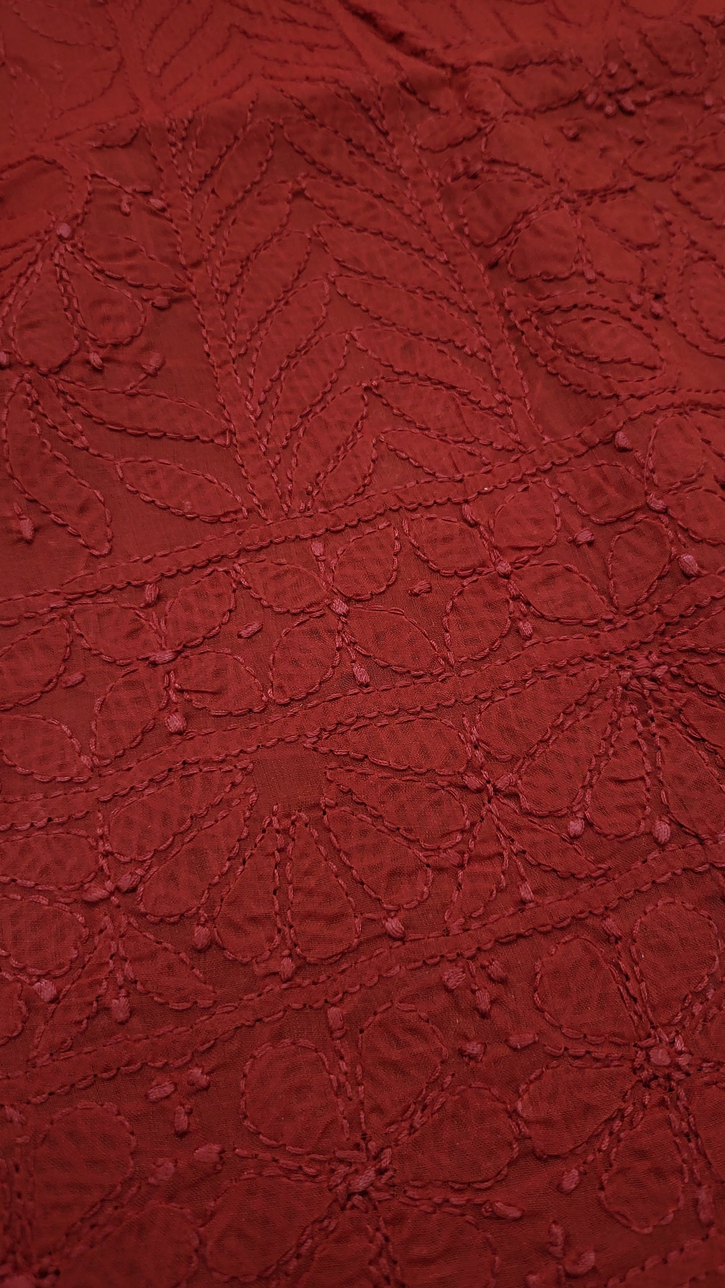 Red chikankari : shirt