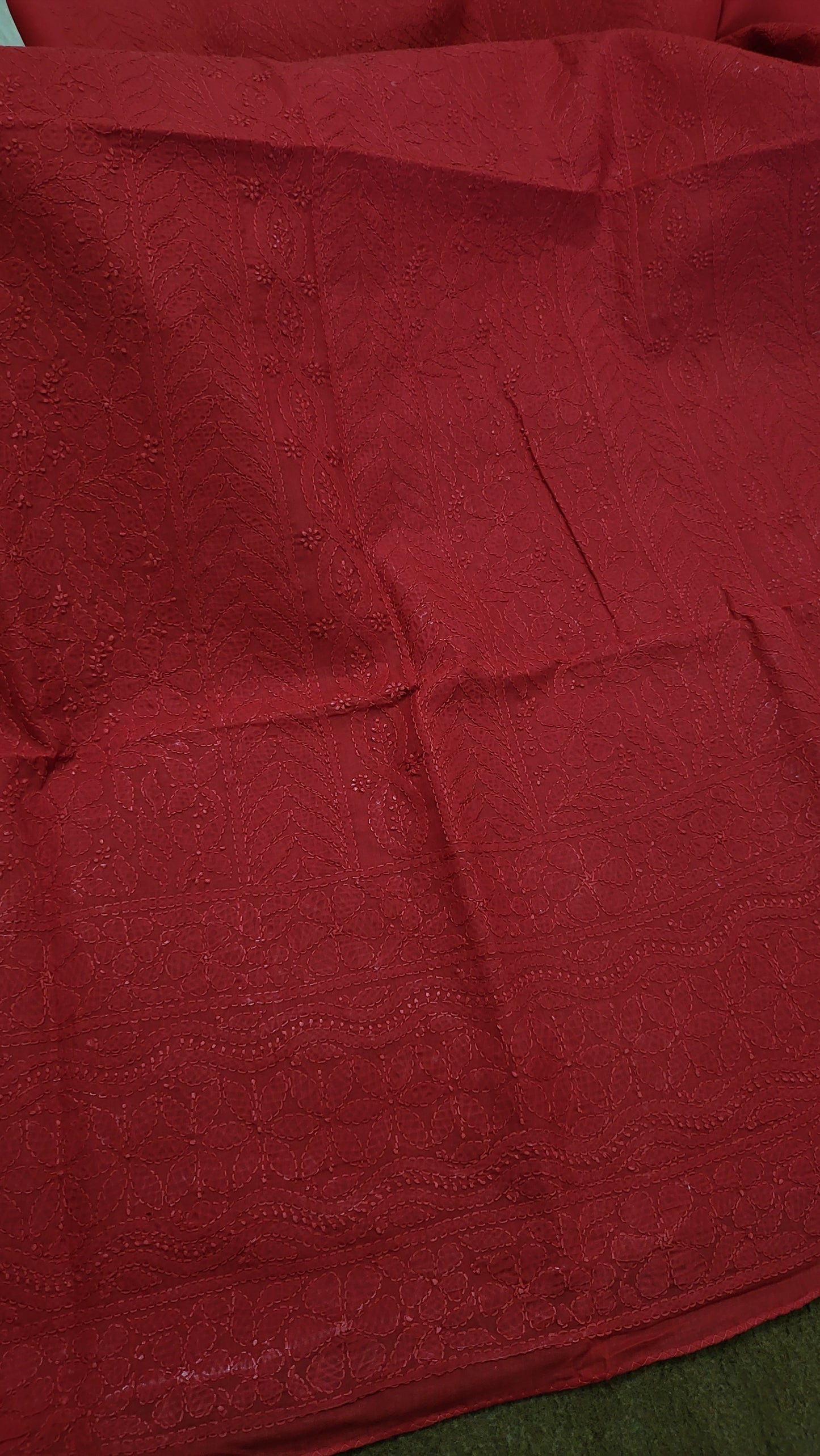 Red Chikankari : shirt