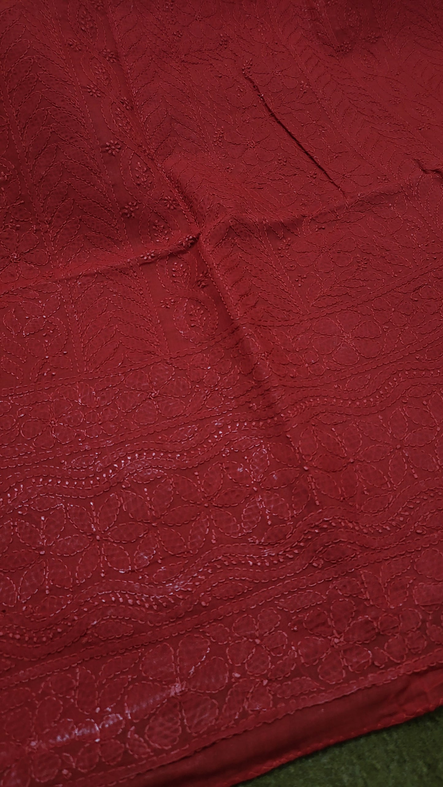 Red Chikankari : shirt