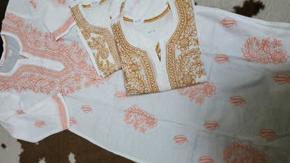 Lawn kurta : chikankari