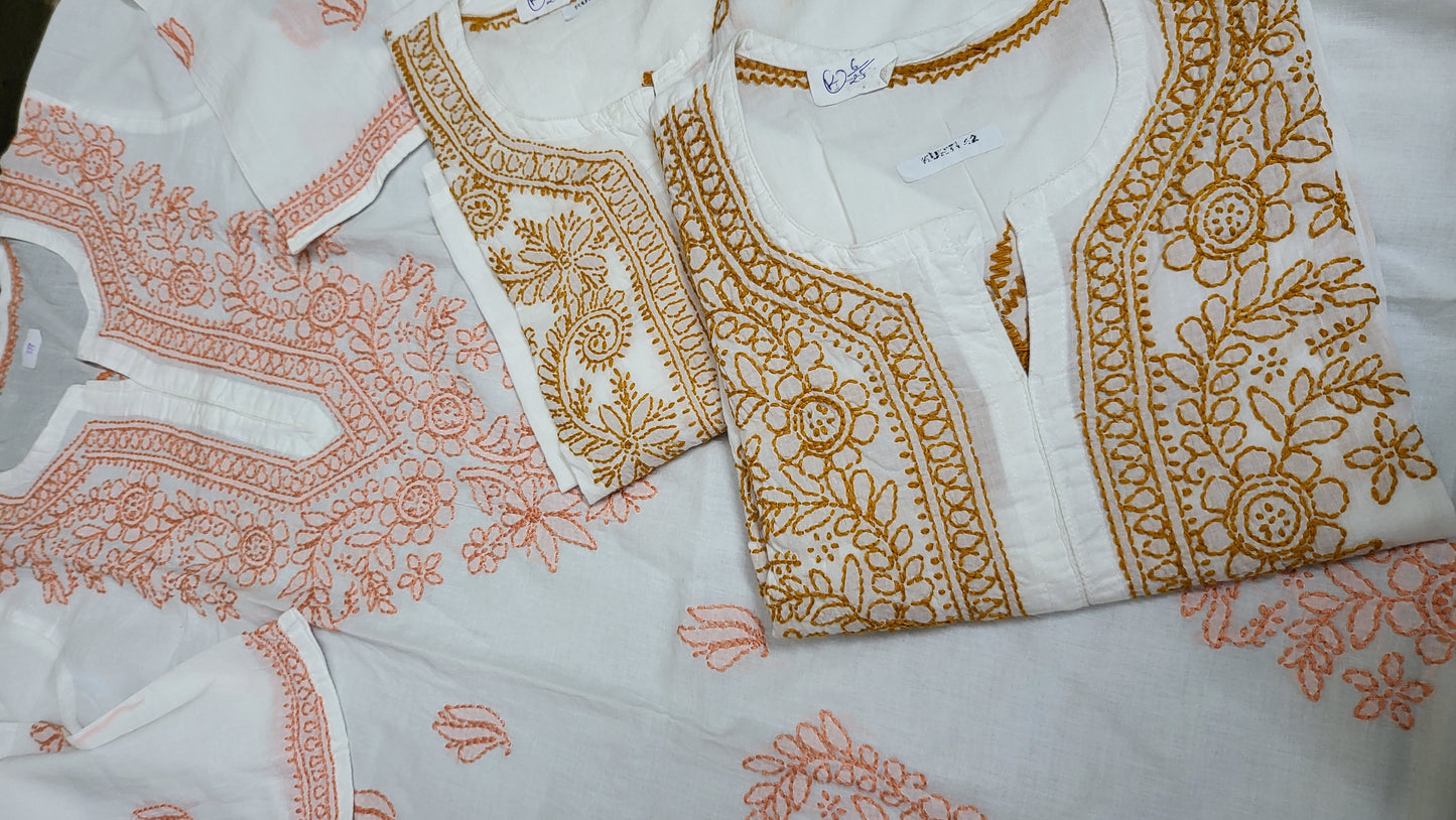 Lawn kurta : chikankari