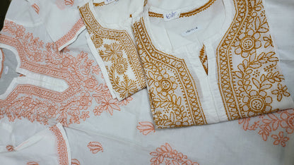 Lawn kurta : chikankari