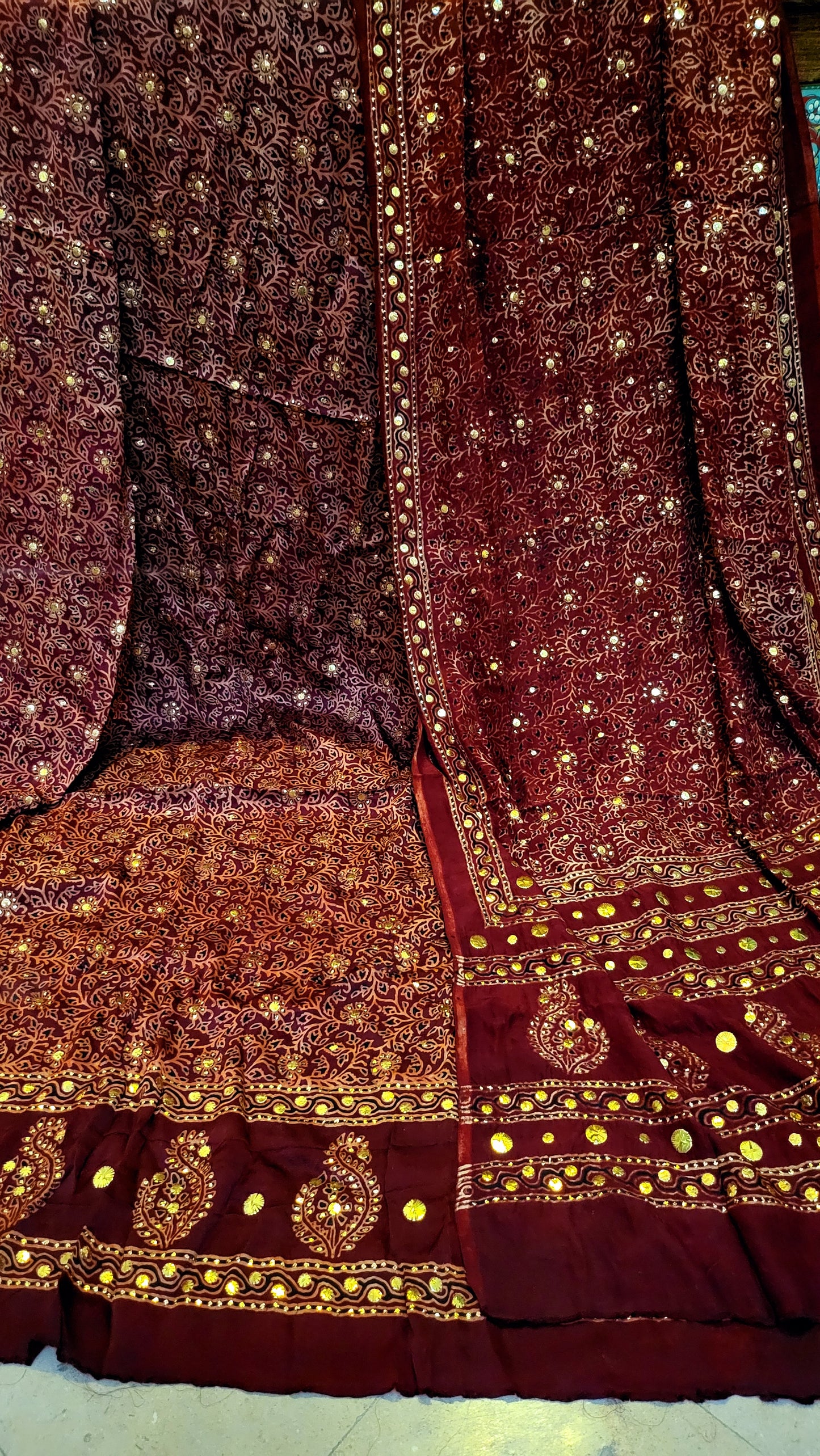 Ajrak kamdani : Pure silk