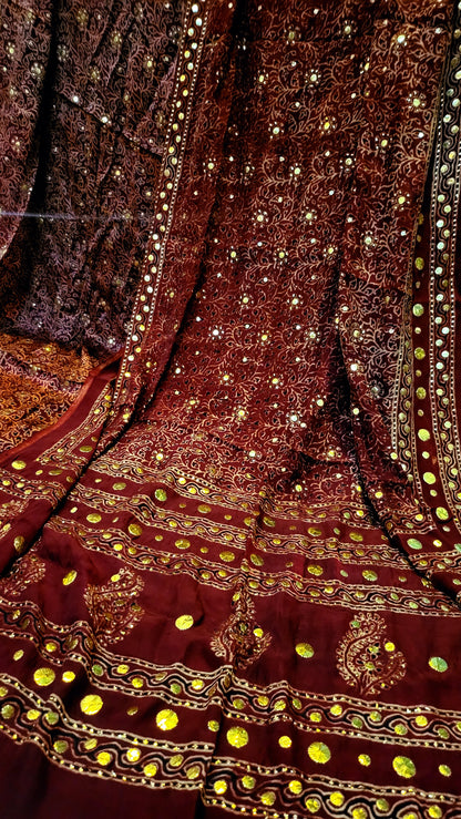 Ajrak kamdani : Pure silk
