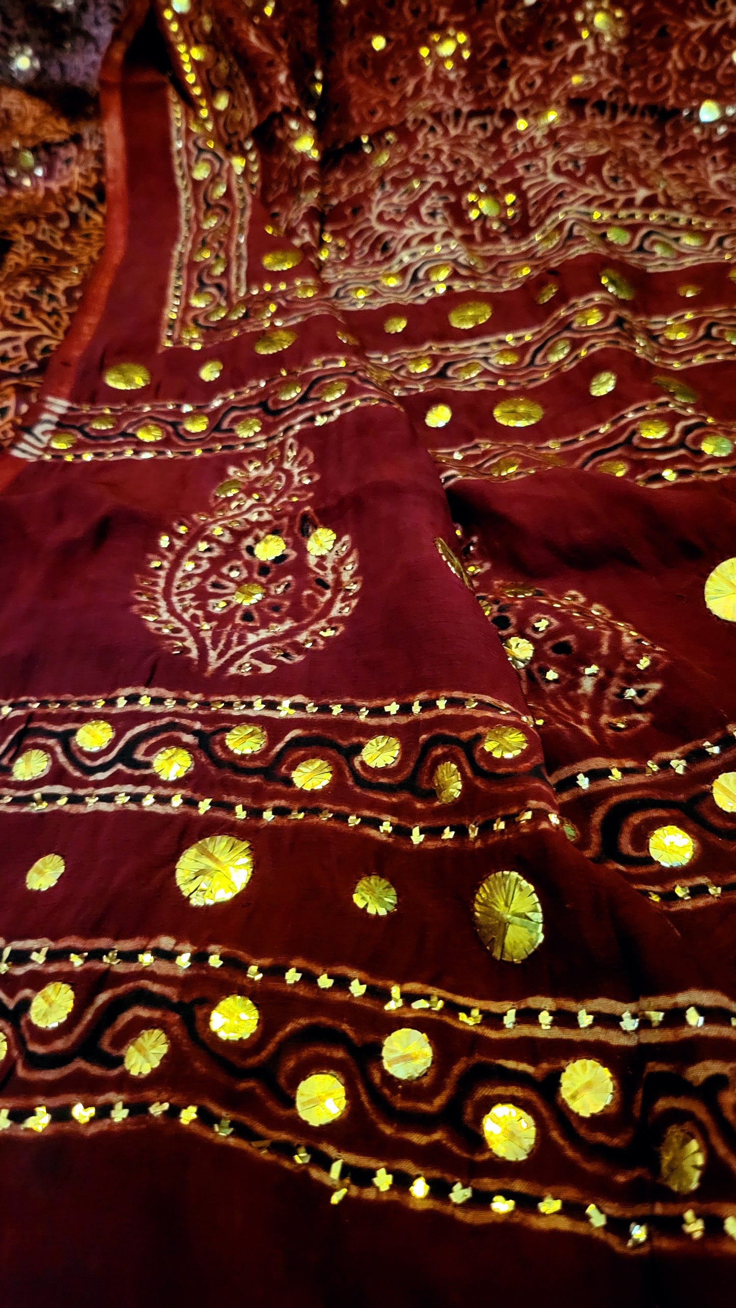 Ajrak kamdani : Pure silk