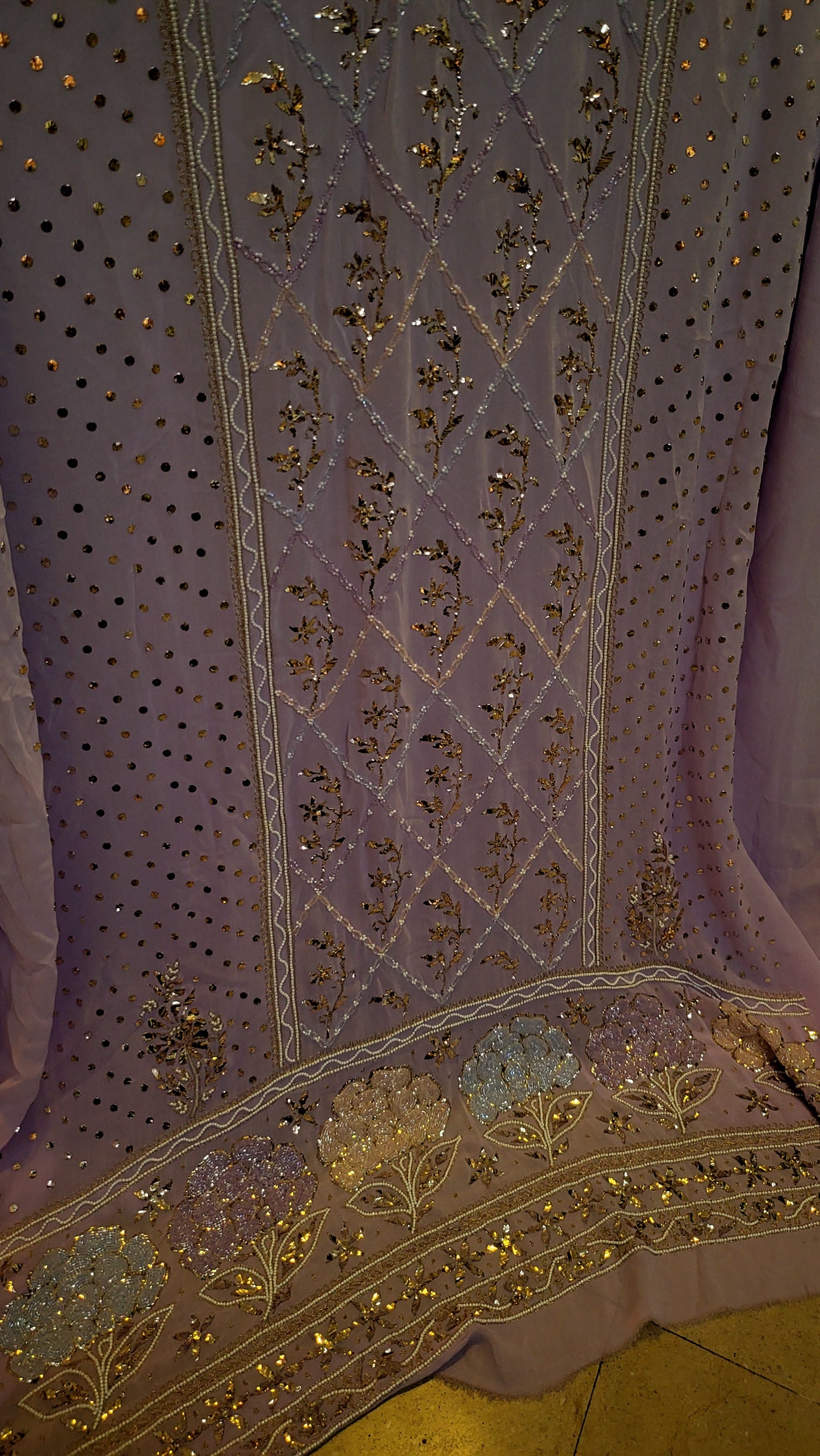 Ombre Lucknowy Dress : Bead work