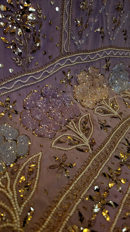Ombre Lucknowy Dress : Bead work